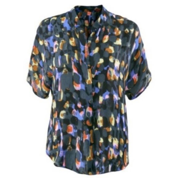 Cabi 3143 Sabine Watercolor Sheer Blouse Medium EUC - Picture 2 of 6